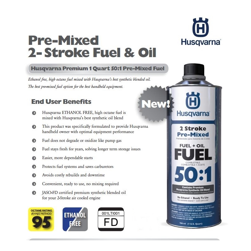 Husqvarna 501 Fuel+Oil Mix Qt Arborist Supplies